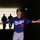 Kenta Maeda stretches in the tunnel before a spring training game in Phoenix. Via AP.